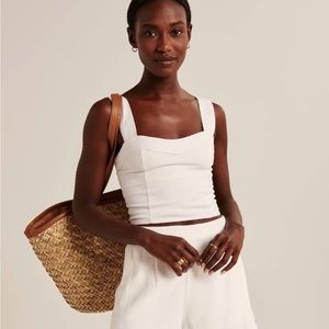 Abercrombie white bustier top